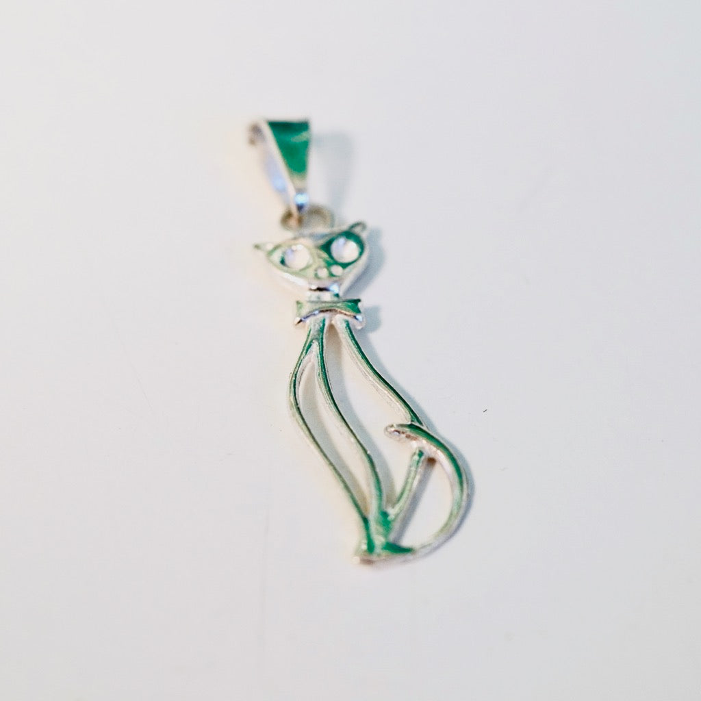 Hängsmycke Katt Silver