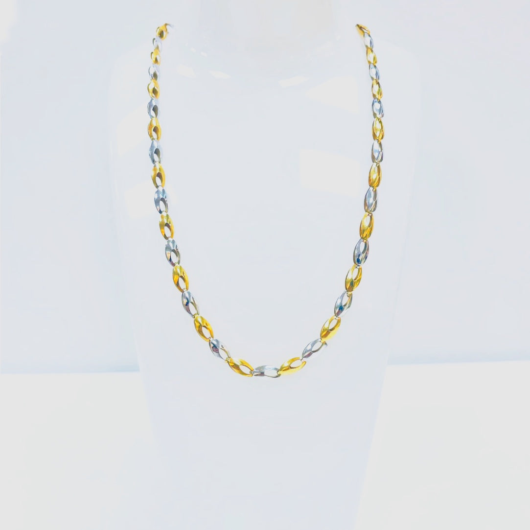 Vacker 18K Guldhalsband