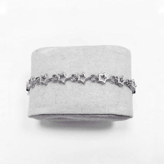 SILVERARMBAND- stjärnor