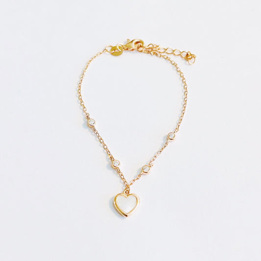 18k Guld pläterat äkta silver med hjärta