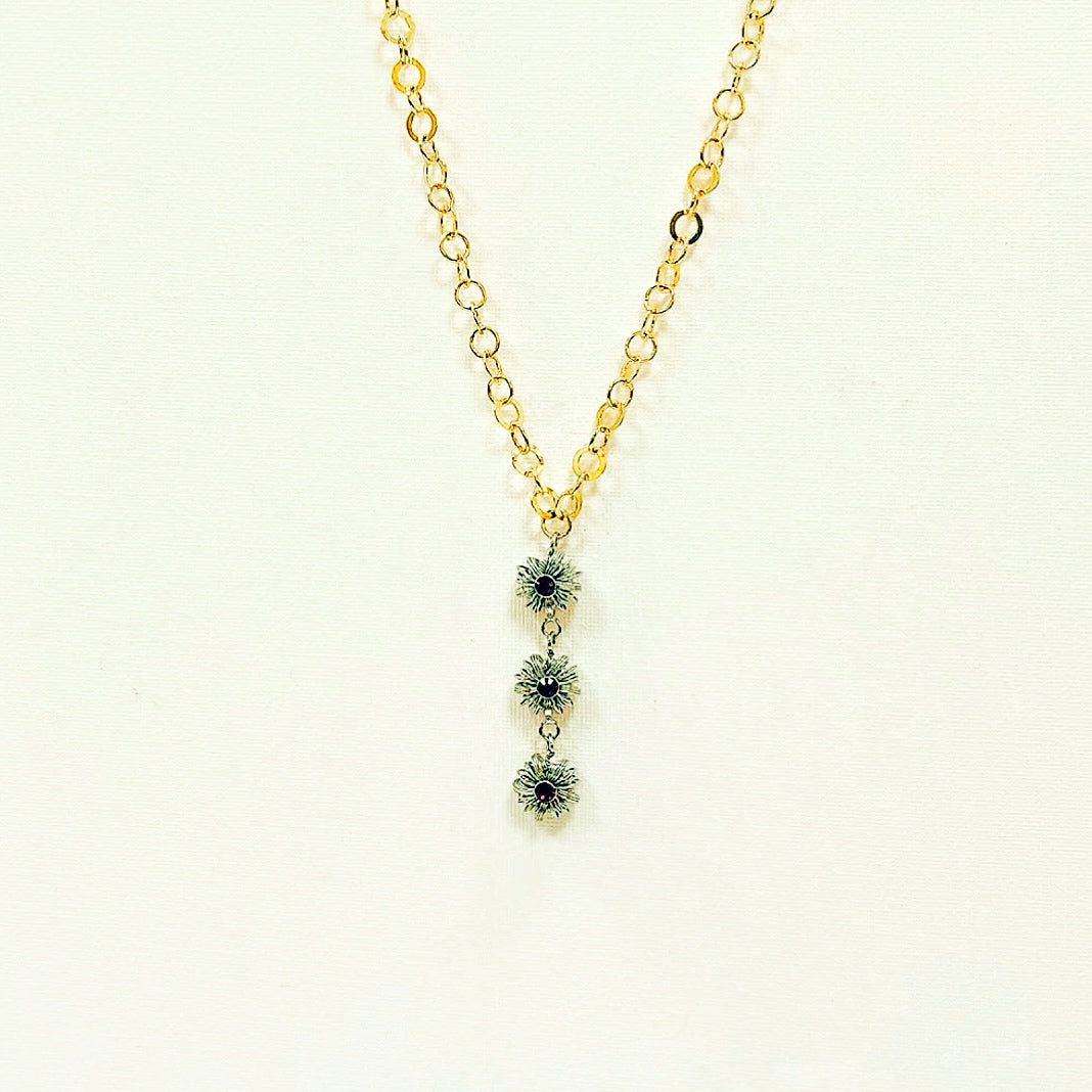 SILVERHALSBAND BLOMMOR