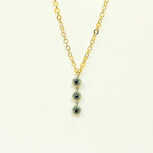 SILVERHALSBAND BLOMMOR