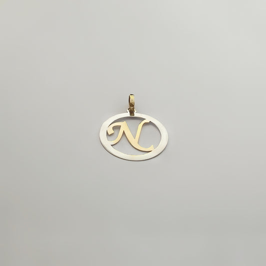 Guld Bokstav N Hänge – 18 karat – Minimalistisk Design