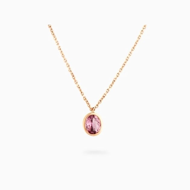 Rosa Sten I 18 K Guld