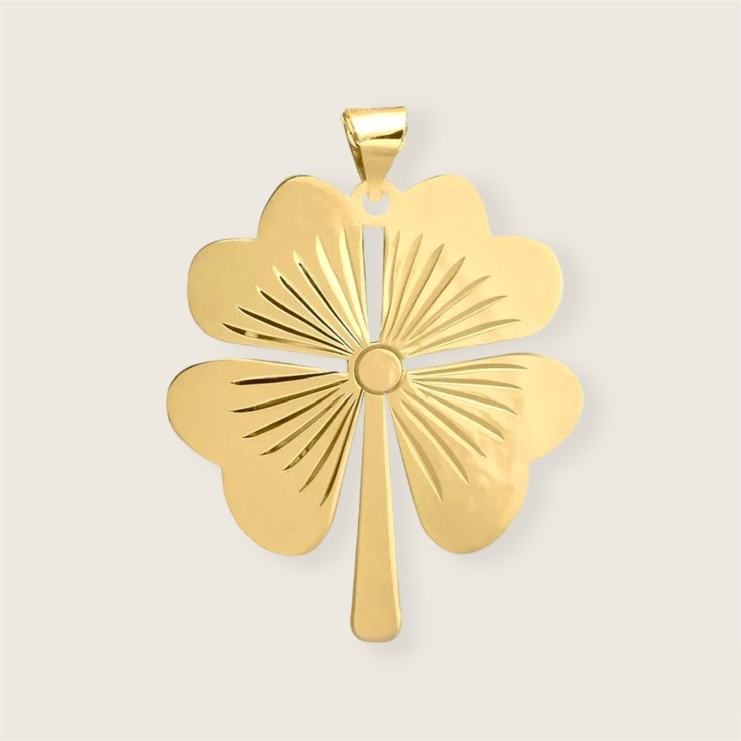 KLÖVERHÄNGSMYCKE I DELIKAT 18K GULD