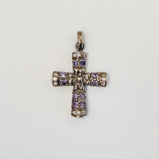 Silverkors med lilasten