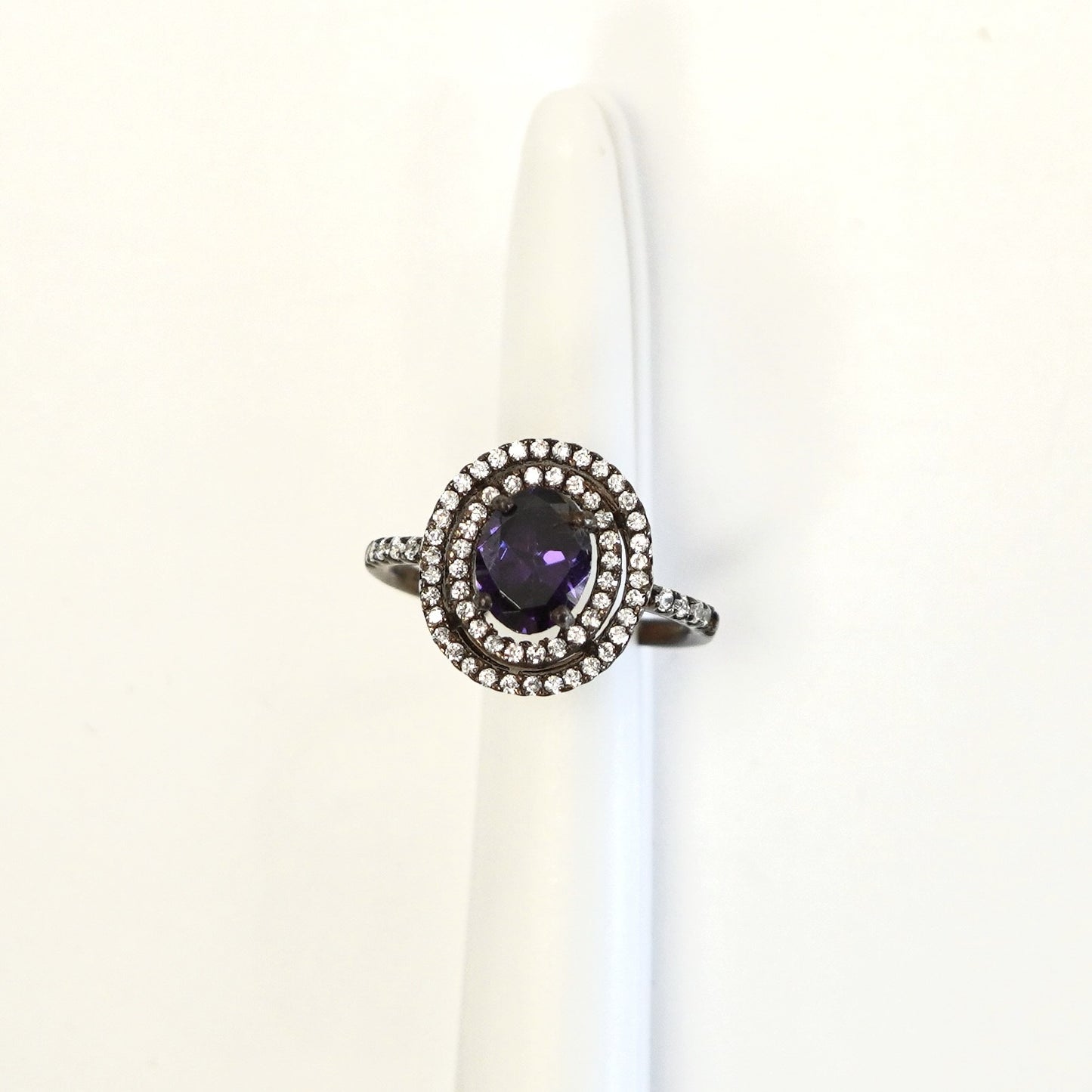 Äkta silver ring med Lila Sten
