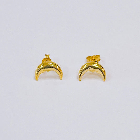 HALVMÅNE GULD ÖRHÄNGEN 18K