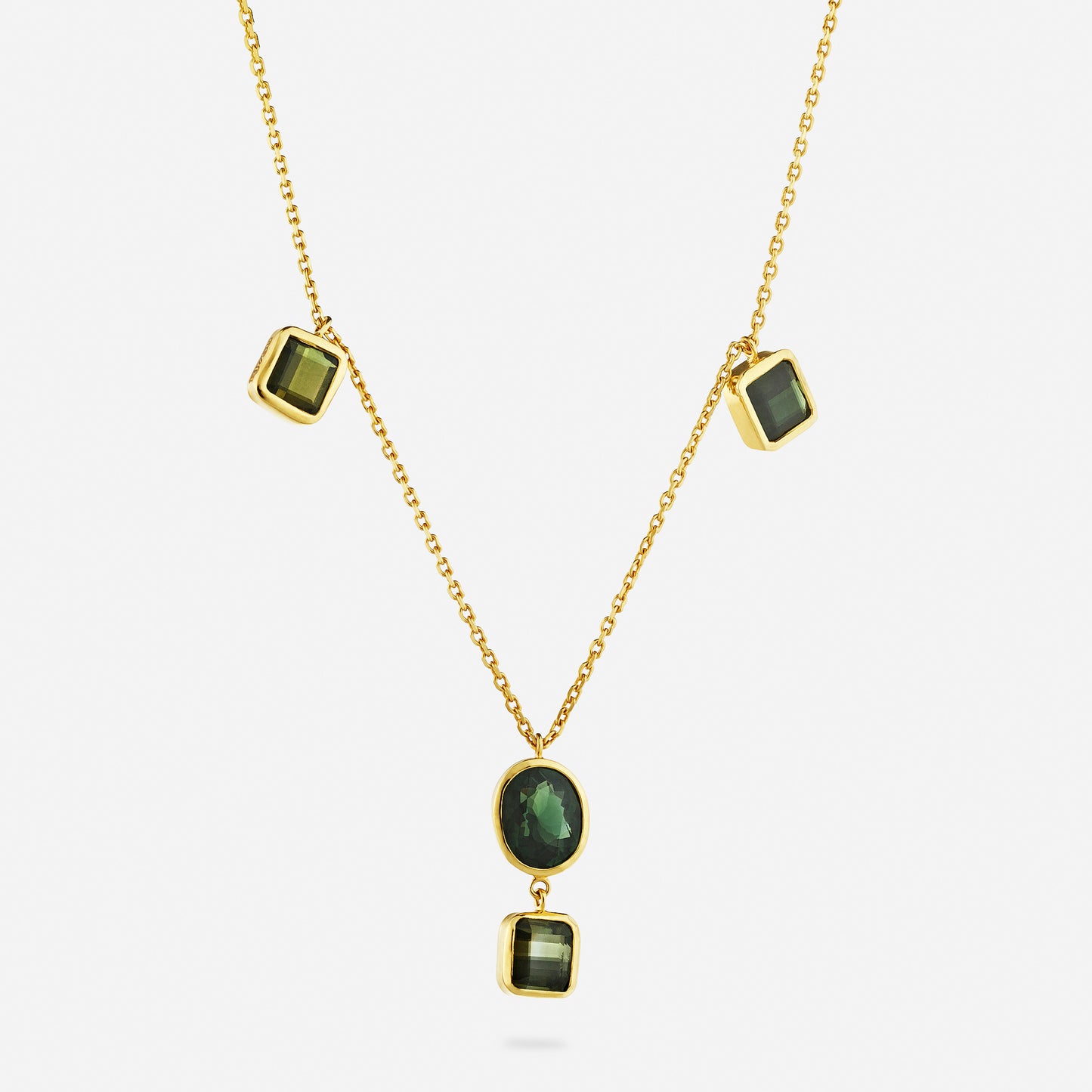 Turmalin Guldhalsband 18k