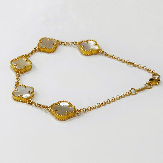 21k guld klöverarmband