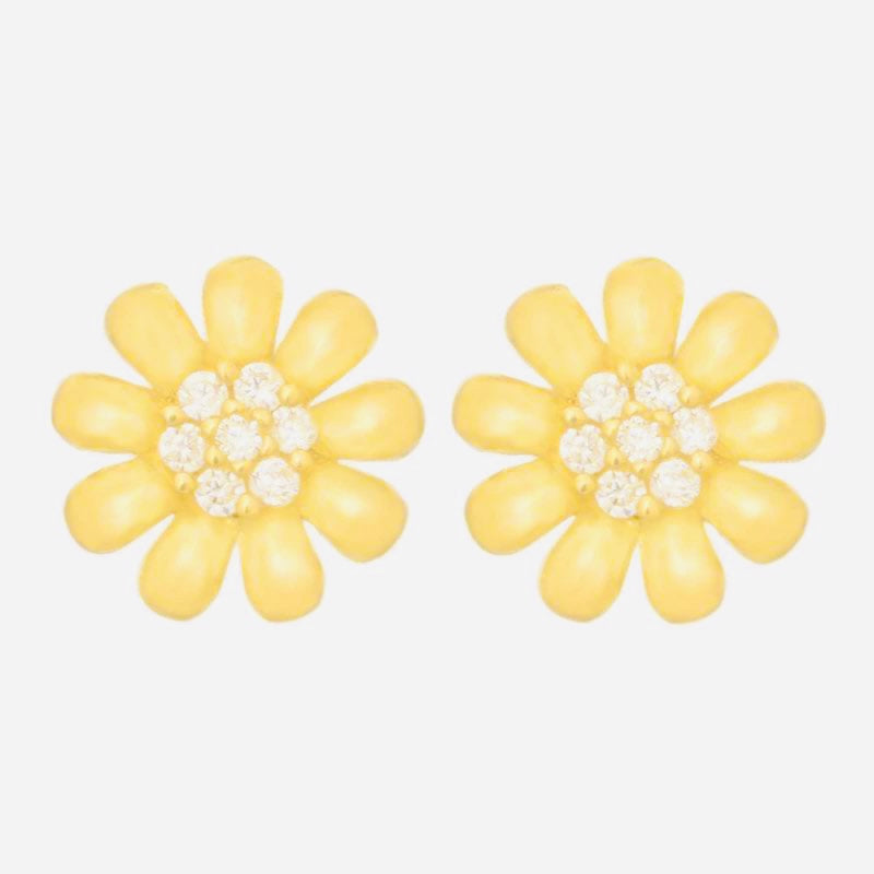 Blomstrande Skönhet – Handgjorda 18K Guldörhängen i Blomsterdesign